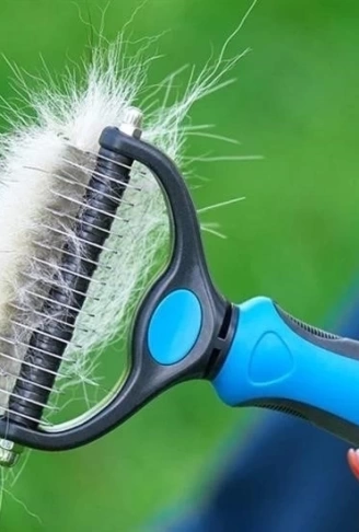 Lisinya® Plastik Saplı Metal Kedi Köpek Bakım Kıtık Tüy Topak Açıcı Tarak ( Lisinya )