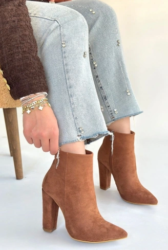 Loora Vizon Süet Topuklu Bot