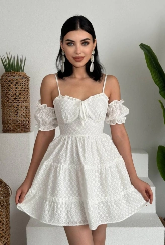 Lucca Kolu Lastikli Mini Elbise