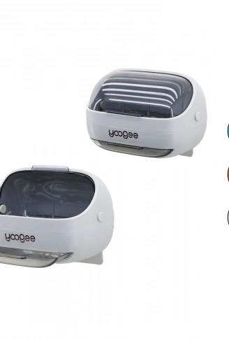 LÜX KATI SABUNLUK RENKLİ PLS MİKA KRİSTAL AÇ-KAPA PENCERELİ - ATIK SU ÇEKMECELİ YAPIŞKANLI MONTAJ (4940)