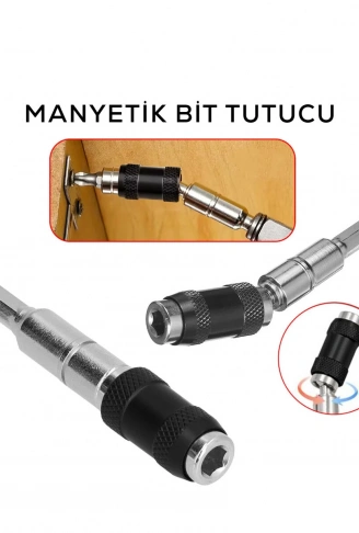 MAFSALLI MANYETİK BİTS TUTUCU 1/4 DÖNER BAŞLIK = 0-20° (4940)