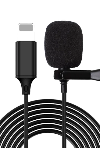 MAGICVOICE JH-041 LIGHTNING GİRİŞLİ KABLOLU YOUTUBER YAKA MİKROFON (4940)