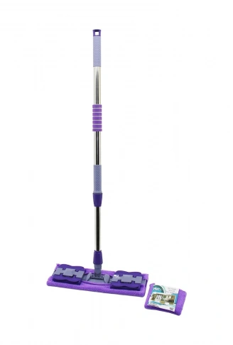 MANDALLI YÜZEY TEMİZLİK PALET MOP M.FİBER PASPAS - YEDEKLİ DUVAR SİLME MOP METAL UZAYAN SAP=70-107CM- 360° (4940)