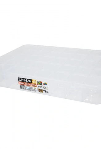 MARS 40 BÖLMELİ ŞEFFAF ORGANİZER BOX 39x30x55CM (4940)