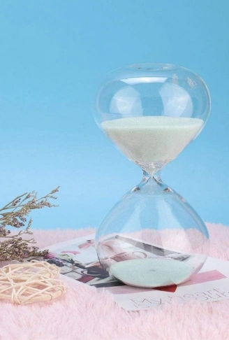 Masaüstü Cam Kum Saati – Estetik Tasarım, Dekoratif Zaman Ölçüm Aleti (4940)