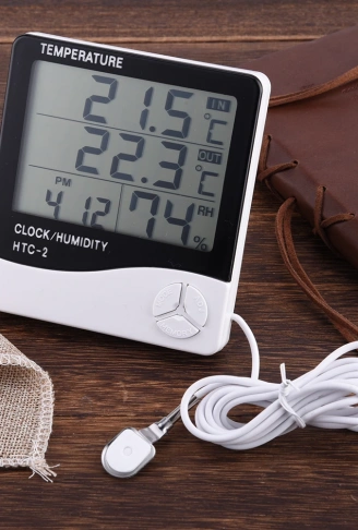 Masaüstü İç - Dış Mekan Dijital Termometre Nem Ölçer Higrometre (4940)