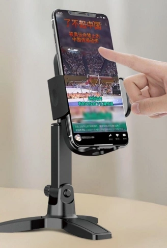 Masaüstü Telefon Standı 360 Derece Dönebilen Başlıklı Ayaklı Telefon Tripodu (4940)