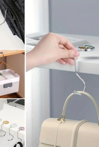 Masaya Takılabilen Çanta Askısı Çanta Tipi Pratik Metal Çanta Kanca (4940)