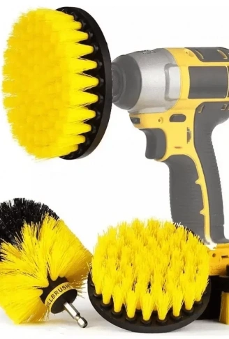 Matkap Ucuna Takılan 3'lü Fırça Temizlik Seti (4940)