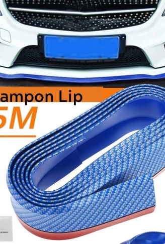 Mavi 2,5 Metre Araba Oto Ön Tampon Koruyucu Kauçuk Pratik Tampon Şerit Bant Döşeme Kiti (4940)