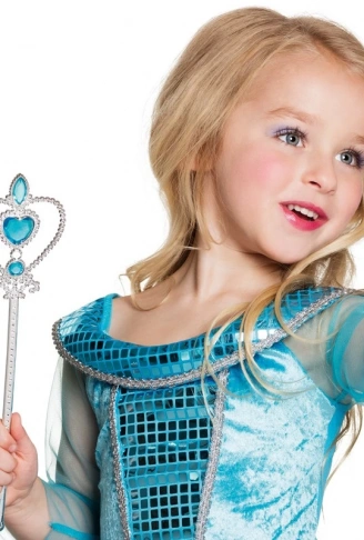 Mavi Renk Kalp İşlemeli Karlar Ülkesi Elsa Asası (4940)