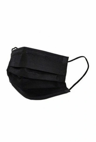 MEDİKAL 50PCS SİYAH CERRAHİ YÜZ MASKESİ (4940)