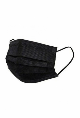 MEDİKAL 50PCS SİYAH CERRAHİ YÜZ MASKESİ (4940)