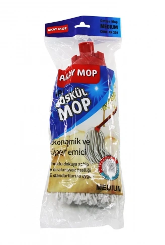 MEDIUM ÖRGÜLÜ İPLİ  PÜSKÜL PAMUK MOP (4940)