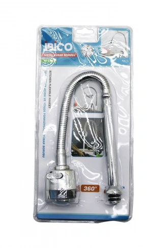 METAL  KUBAR - BATARYA BORUSU  KROM TOPAÇ BAŞLIK= KADEMELİ   360 DERECE YAYLI   ANTİ TWİST  VAKUMLU AMBALAJ (4940)