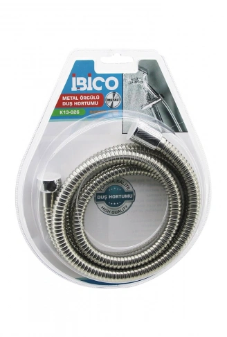 METAL ÖRGÜLÜ  DUŞ HORTUMU  1.5MT   VAKUMLU AMBALAJ   ANTİ TWİST=DOLANMAZ-KIVRILMAZ-KOPMAZ (4940)