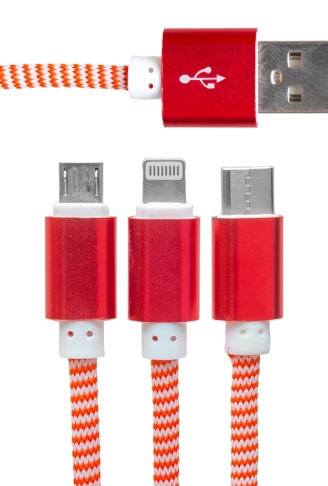 MICRO USB/TYPE-C/LIGHTNING 2.1A METAL 1.2 METRE ŞARJ VE DATA KABLOSU (4940)