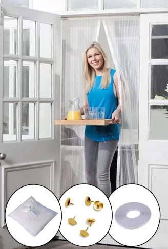 Mıknatıslı Kapı Sinekliği Tül Perde 105 x 210 cm (4940)