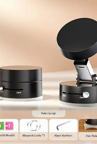 Mıknatıslı Katlanabilir Telefon Tutucu - Torpido ve Cam Uyumlu (4940)