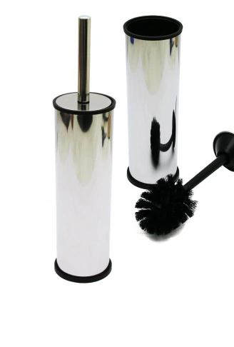 MİKRO-1  EKO METAL  KLOZET WC FIRÇA SETİ DÜZ KAPAK (4940)