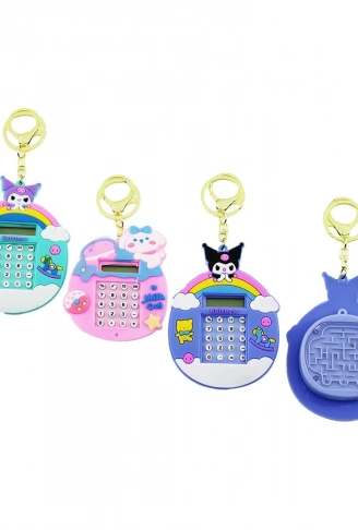 MİLK DOG SİLİKON FİGÜRLÜ - ANAHTARLIKLI - LABİRENT OYUNLU HESAP MAKİNESİ 8 HANE (4940)