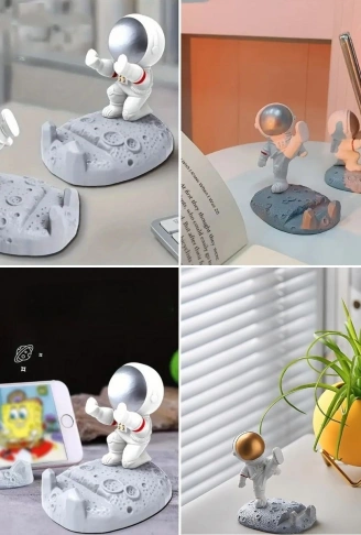 Mini Astronot Model Telefon ve Tablet Tutucu Standı (4940)