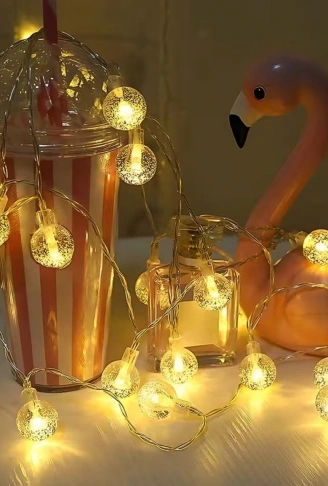 Mini Boncuk Detaylı 3.5 Metre USB LED Işık – 20 LED’li Dekoratif Ortam Aydınlatması (4940)