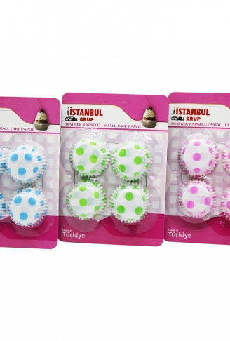 MİNİ MUFFİN KAĞIT KEK KAPSÜLÜ - PAKET İÇİNDE 60 ADET VARDIR (4940)