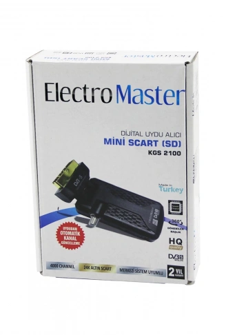 MİNİ SCART SD DİJİTAL UYDU ALICISI 360° GOLD BAŞLIK UYDUDAN OTOMATİK KANAL GÜNCELLEME KGS-2100 (4940)