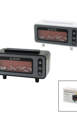 MİNİ ŞÖMİNE 200ML USB ŞARJLI - IŞIKLI HAVA NEMLENDİRİCİ BUHAR MAKİNE - KOKU GİDERİCİ 4.5W (4940)