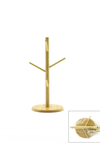 MİX ALTLIK =YUVARLAK - KARE BARDAK - FİNCAN ASACAK BAMBU - AHŞAP 35CM (4940)
