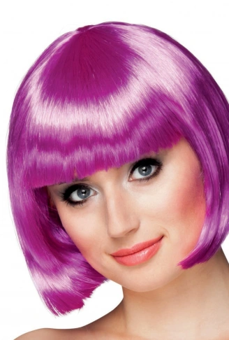 Mor Renk Parti Peruğu Küt Saç (4940)