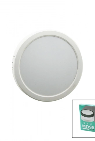 MOSS LIGHT 20W YUVARLAK BEYAZ METAL KASA SIVA ÜSTÜ LED SLİM PANEL 1350LM (4940)