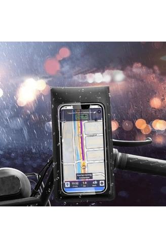 Motosiklet 360° Döndürülebilir Su Geçirmez Telefon Kılıfı Telefon Tutucu 4’’-7.2 İnç