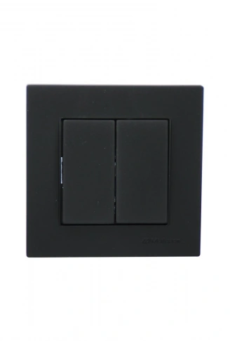 MUTLUSAN RİTA-2220 402 0284 POŞETLİ SİYAH - KOMÜTATÖR - 2Lİ ANAHTAR PRİZ VİDALI - ÇERÇEVELİ (4940)