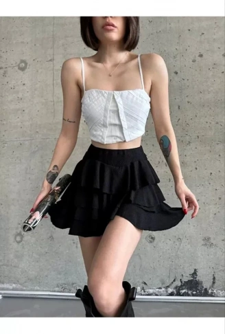 Mykonos Basic Etek - Siyah