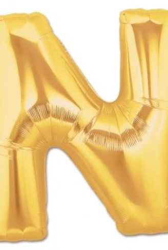 N Harf Folyo Balon Altın Renk  40 inç (4940)