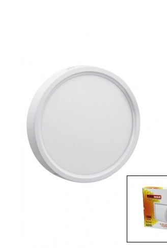 NİSALUCE EPL-18SÜ 18W BEYAZ METAL KASA SIVA ÜSTÜ YUVARLAK LED SLİM PANEL 1260LM BEYAZ=6500K 30.000 SAAT ÖMÜR (4940)