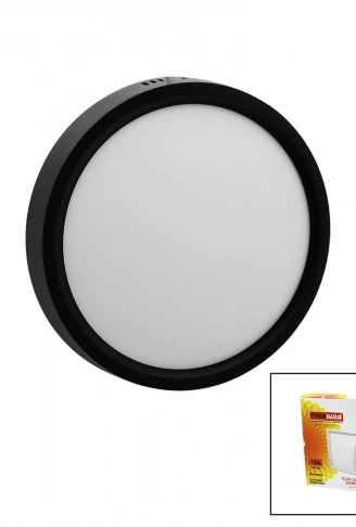 NİSALUCE EPL-18SÜ 18W SİYAH METAL KASA SIVA ÜSTÜ YUVARLAK LED SLİM PANEL 1260LM BEYAZ=6500K 30.000 SAAT ÖMÜR (4940)