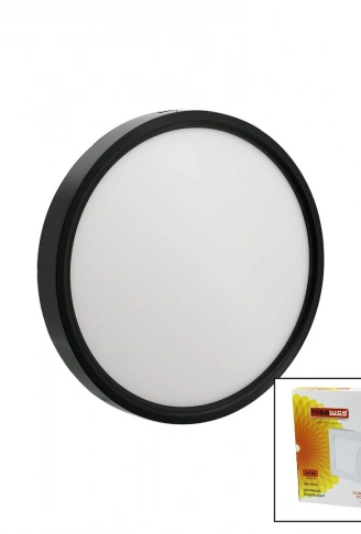 NİSALUCE EPL-24SÜ/S 24W SİYAH METAL KASA SIVA ÜSTÜ YUVARLAK LED SLİM PANEL 1680LM BEYAZ=6500K 30.000 SAAT ÖMÜR (4940)