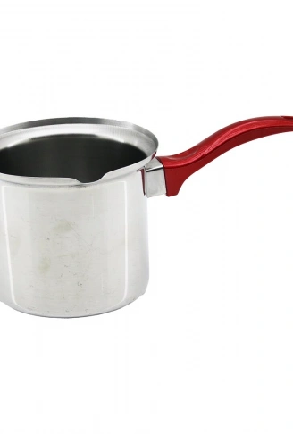 NO-6  ÇELİK CEZVE  KIRMIZI KULP (4940)