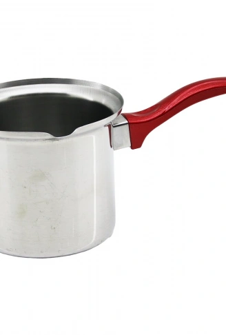 NO-7  ÇELİK CEZVE  KIRMIZI KULP (4940)