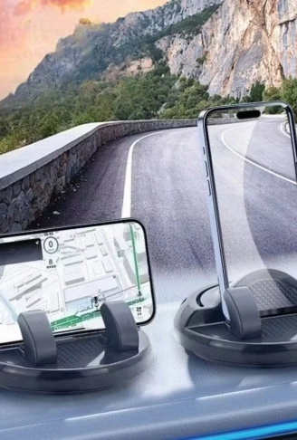 Numaratörlü Güçlü Yapışkanlı 360 Derece Dönebilen Su Geçirmez Araç İçi Telefon Tutucu Plastik Aparat (4940)