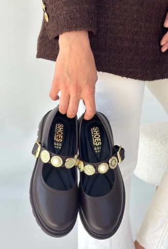 Okira Kahverengi Cilt Oxford Ayakkabı