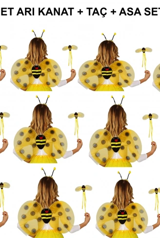 Okul Gösterileri için 12'li Arı Kanadı Seti - Etkinlik Kanatları (4940)