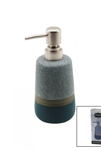 OKYANUS MAVİ - GRİ - KAHVE - MAT DESEN SERAMİK SIVI SABUNLUK (4940)