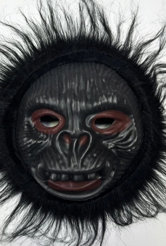 Orangutan Maskesi - Maymun Maskesi - Goril Maskesi Yetişkin Çocuk Uyumlu Siyah Renk Model 2 (4940)