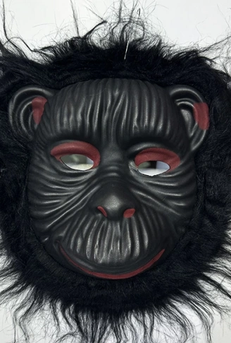 Orangutan Maskesi - Maymun Maskesi - Goril Maskesi Yetişkin Çocuk Uyumlu Siyah Renk Model 4 (4940)