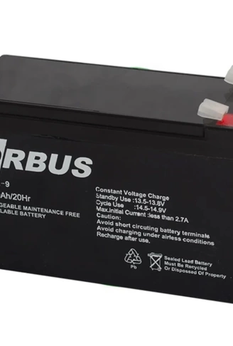 ORBUS 12 VOLT - 9 AMPER AKÜ (150 X 65 X 90 MM) (4940)