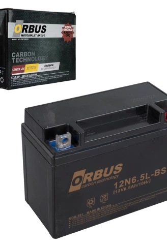 ORBUS 12N6.5L-BS 12V 6.5A MOTOSİKLET AKÜSÜ (139 X 66 X 100 MM) (2.05KG) (4940)